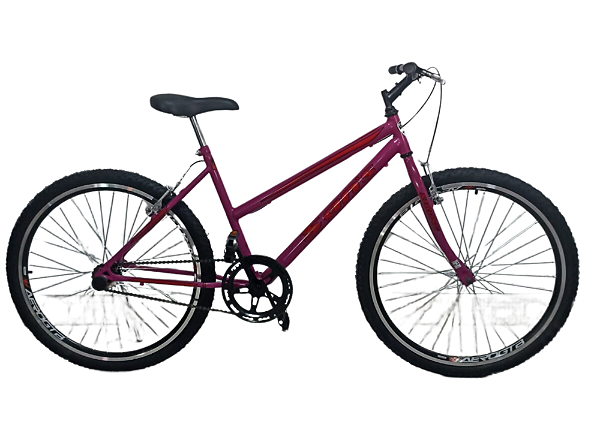 BICICLETA SANS FEMININA ARO(26) COR ROSA S/MARCHA FREIO V/BK RODA AERO