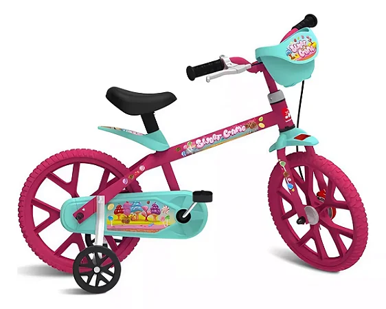 BICICLETA ARO (14) FEMININA COR ROSA S/MARCHA MARCA MILANO SWEET GAME