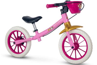 BICICLETA  ARO (12) FEMININA  BALANCE (EQUILIBRIO) BIKE PRINCESAS ROSA