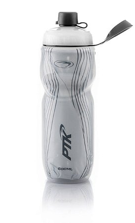 GARRAFA SQUEEZE TERMICA 600ML PTK LINE BRANCA -