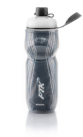 GARRAFA SQUEEZE TERMICA 600ML PTK LINE PRETA -