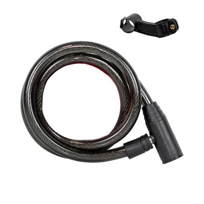 CADEADO 1,5MX12MM ESPIRAL, CHAVE, FUME