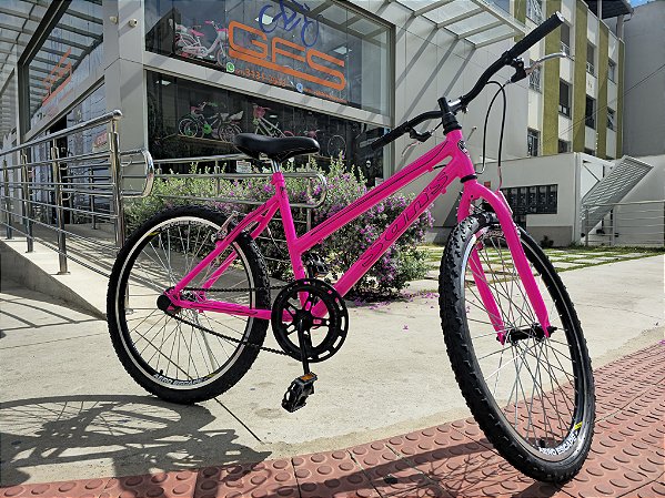 BICICLETA ARO (24) FEMININA COR PINK S/MARCHA MARCA SANS