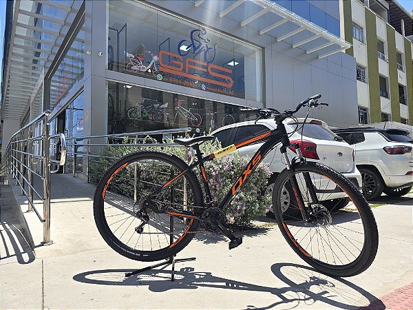 BICICLETA ARO (29) TAM G (19) COR PTO/LAR/VERM C/MARCHA 21V MARCA OXS GLIDE