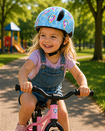 CAPACETE INFANTIL AZUL ABSOLUTE KIDS UNICORNIO S/ LED TAMANHO M (54 - 57)