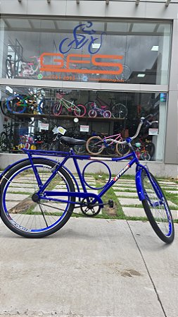 BICICLETA ARO (26) MASCULINA COR AZUL S/MARCHA FREIO V/BRAKE (A MÃO) E FREIO CONTRAPEDAL  MARCA ATTACK BARRA SUPER FORTE