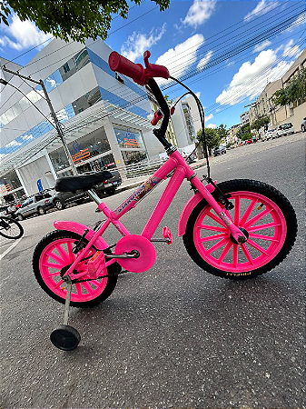 BICICLETA ARO (16) FEMININA COR ROSA S/MARCHA MARCA SAMY SEMINOVA