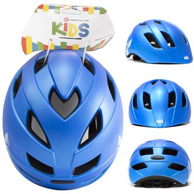 CAPACETE INFANTIL AZUL  ABSOLUTE KIDS SEM LED TAMANHO M (54 A 57)