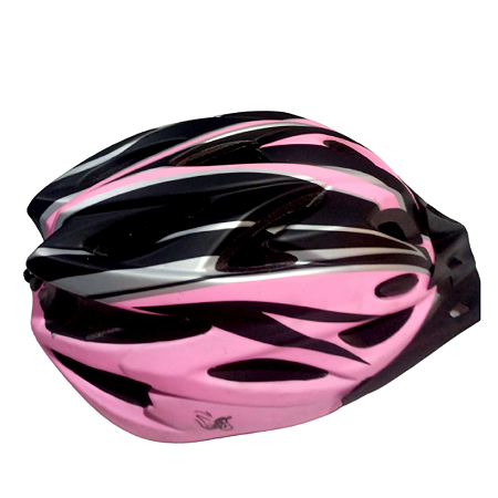CAPACETE ADULTO ROSA/PRETO TYT SEM LED TAMANHO G (56 A 60)