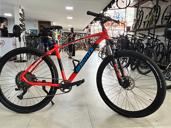 BICICLETA MTB ARO (29) REDSTONE AQUILA SHIMANO CAMBIO ABSOLUTE 12V FREIO DISC MECÂNICO QUADRO 19 (G) COR VERMELHA SEMI N