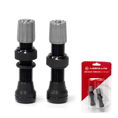 VALVULA TUBELESS ABSOLUTE SCHRADER PRETO 40MM