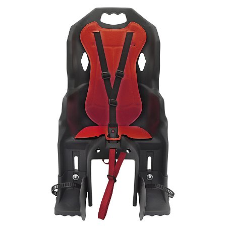 CADEIRINHA DUSKY PRETO/VERMELHO PARA USO COM BAGAGEIRO