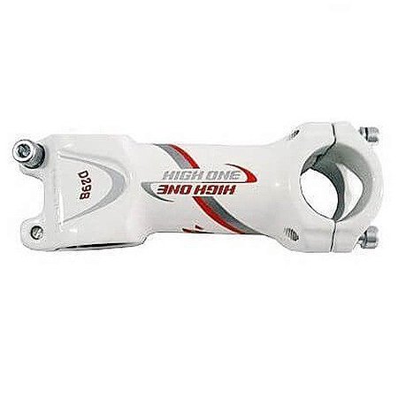 SUPORTE MESA DE GUIDÃO MTB HIGH ONE BRANCO/VERMELHO 31.8 70MM +-7 ALUMÍNIO