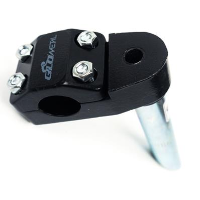 SUPORTE DE GUIDÃO CROSS 4 PARAFUSOS GLOMETAL  PRETO AÇO 21,1MM AÇO