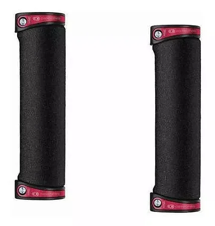 PAR DE MANOPLA PUNHO BIKE MTB COBALT PRETO/VERMELHO ESPUMA