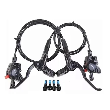 KIT COMPLETO FREIO DISCO HIDRAULICO SHIMANO MT200 DIANTEIRO/TRASEIRO (MANETE/PISTÃO)