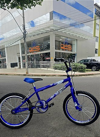 BICICLETA ARO (20) MASCULINA COR AZUL S/ MARCHA DNZ
