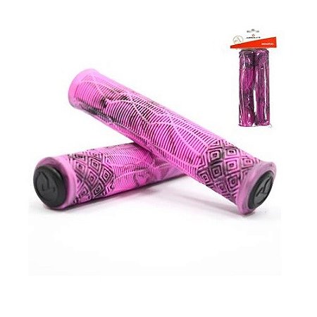 PAR DE MANOPLA PUNHO BIKE BMX3 ABSOLUTE ROSA/PRETO BORRACHA