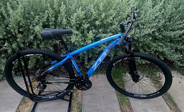 BICICLETA MTB ARO 29 ZT3 ALUMINIO 21V IMPORTADO FREIO DISC MECÂNICO 17 (M) AZUL/PRATA