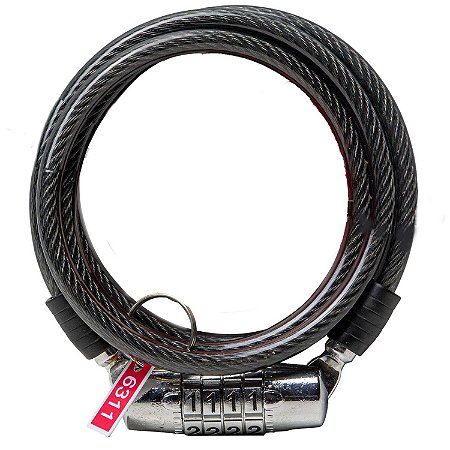 CADEADO 1,0MX6MM ESPIRAL, SEGREDO, PTO