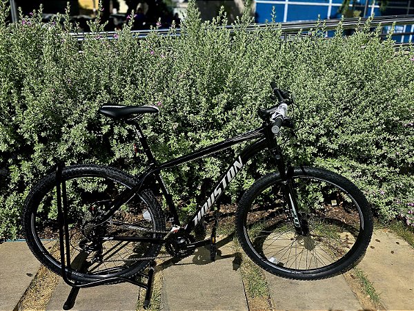 BICICLETA MTB ARO 29 HOUSTON KAMP FREIO DISC MECANICO QUADRO 19 (G) PRETO/PRATA