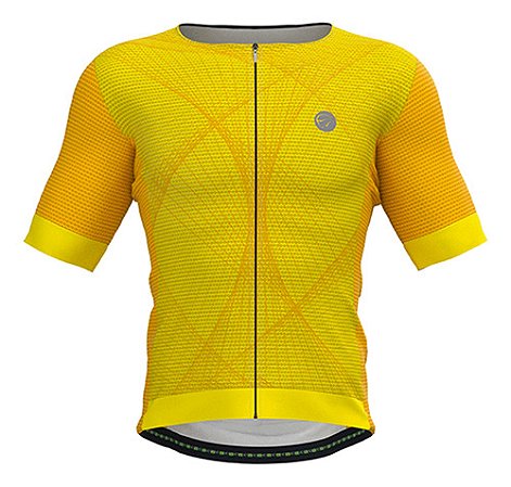 CAMISA CICLISMO MASCULINA MAURO RIBEIRO PROPER 2.0 AMARELA TAMANHO GG
