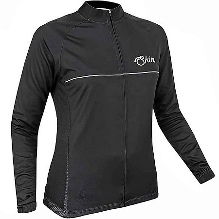 CAMISA CICLISMO FEMININA SKIN SPORT MANGA LONGA VÊNUS PRETO TAMANHO M