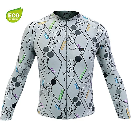 CAMISA CICLISMO MASCULINA MARCIO MAY FUNNY WHITE BIKE REPEAT TAMANHO M