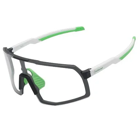 OCULOS CICLISMO ELLEVEN EL55 LENTE FOTOCROMATICA PRETO/BRANCO/VERDE