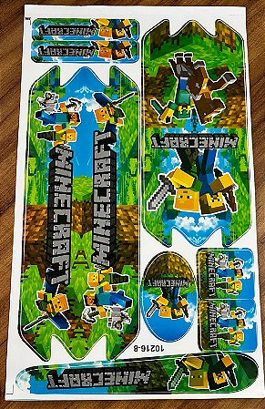 ADESIVO PARA QUADRO DE BIKE MINECRAFT