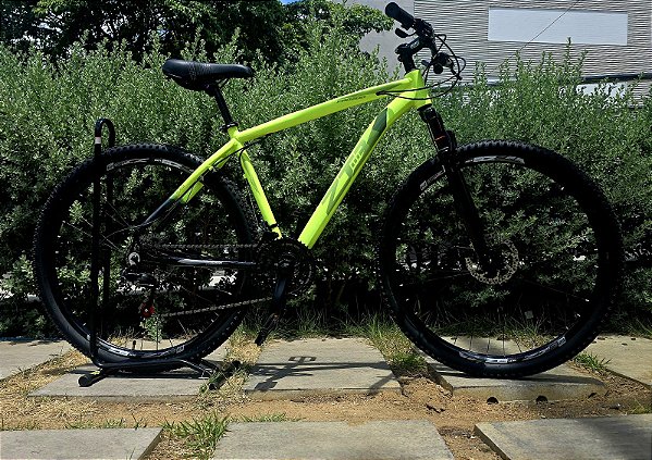 BICICLETA MTB ARO 29 ZT3 ALUMINIO 21V IMPORTADO FREIO DISC MECÂNICO 17 (M) AMARELO NEON/GRAFITE