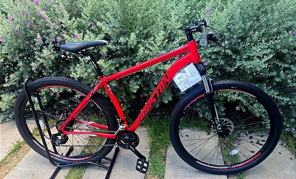 BICICLETA MTB  ARO (29) HOUSTON KAMP 3X7V FREIO DISC MECÂNICO QUADRO 19(G) COR VERMELHA