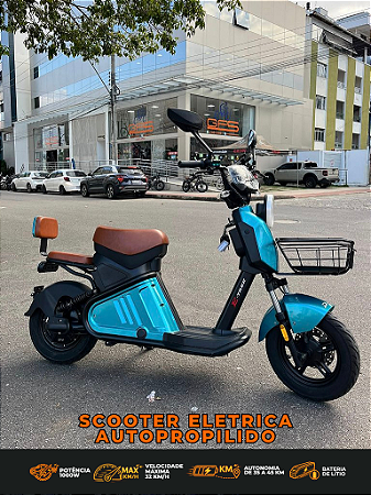 SCOOTER ELETRICA AUTOPROPILIDO 48V 1000W DUOS E-TREK AZUL METÁLICO