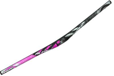 GUIDAO MTB ALMINIO 31,8X720MM ALTO 45MM PRETO/ROSA