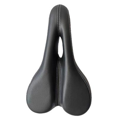 BANCO SELIM COURO SINTÉTICO PRETO VAZADO 26,5 X 16CM