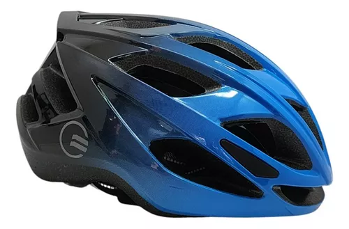 CAPACETE ADULTO PRET0/AZUL ELLEVEN INMOLD RACE S/ LED TAMANHO G 57-62