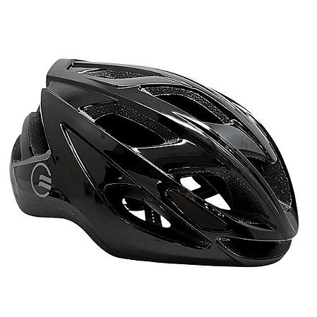 CAPACETE ADULTO PRETO ELLEVEN INMOLD RACE S/ LED TAMANHO M (53-57)