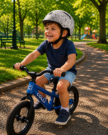 CAPACETE INFANTIL GRAFITE/PRETO PTK BABY SKY S/ LED COM APOIO DE NUCA TAMANHO P (48 - 52)