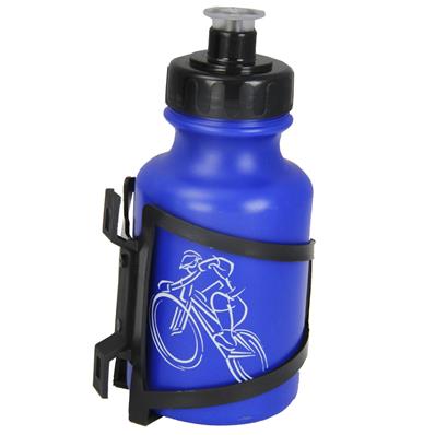 GARRAFA SQUEEZER INFANTIL 300ML PLASTICO AZUL COM SUPORTE