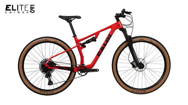 BICICLETA MTB FULL ARO (29) CALOI CARBON FS SRAM NX 12V FREIO DISC HIDRÁULICO QUADRO 19 (G) COR VERMELHA