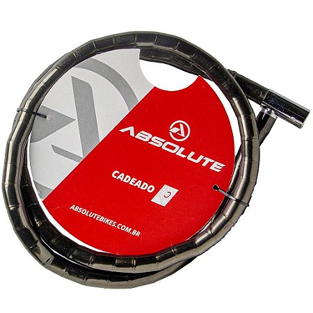 CADEADO PARA BICICLETA ABSOLUTE 1,5MX18MM COM CHAVE TUBULAR