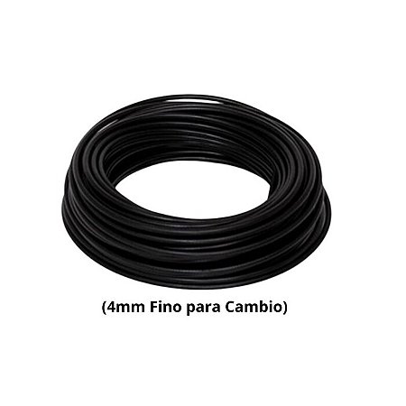 CONDUITE CAMBIO COM TEFLON 20 METROS 4MM PRETO