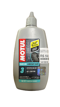 OLEO MOTUL P/CORRENTE BICICLETA MTB UMIDO 100 ML