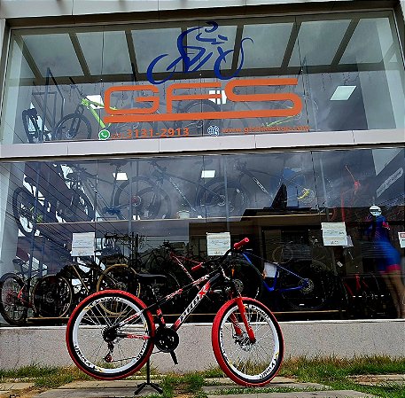BICICLETA MTB FREERIDE ARO (26) PRO-X MANDRAKE KIT 21 VELOCIDADES FREIO DISC MECÂNICO COR PRETO/VERMELHO
