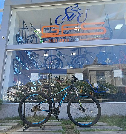 BICICLETA MTB ARO (29) OXS ALUMINIO 21 VELOCIDADES FREIO DISC MECÂNICO 15 (P) PRETO/AZUL
