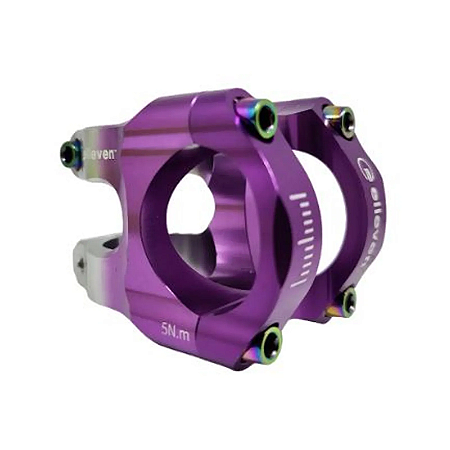 SUPORTE MESA DE GUIDÃO MTB ELLEVEN ROXO/PRATA 35MM X 31.8MM ALUMINIO