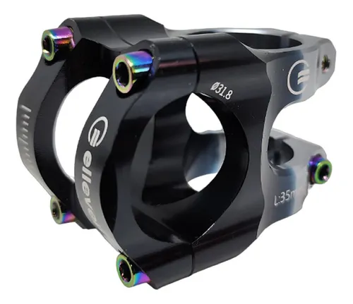 SUPORTE MESA DE GUIDÃO MTB ELLEVEN PRETO/PRATA 45MM X 31.8MM ALUMINIO