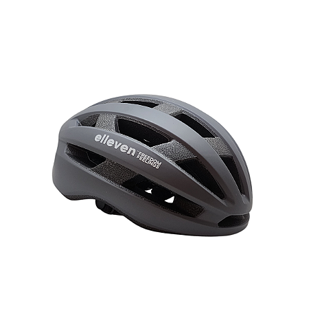 CAPACETE ADULTO CINZA BRANCO ELLEVEN INMOLD SEM LED TAMANHO G (57 A 62)