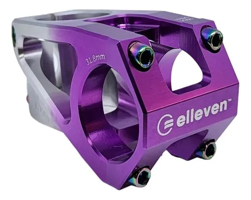 SUPORTE MESA DE GUIDÃO MTB ELLEVEN PRATA/ROXO 45MM X 31.8MM ALUMINIO