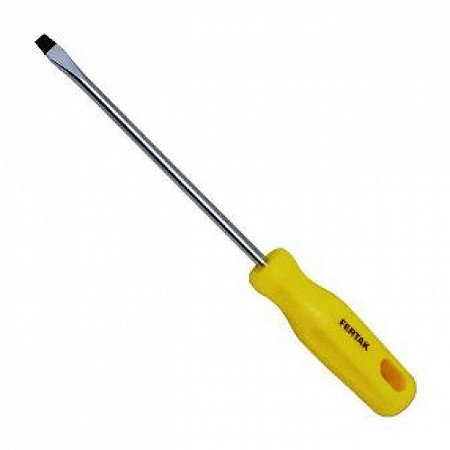 CHAVE DE FENDA 1/4X06 FERTAK CABO AMARELO